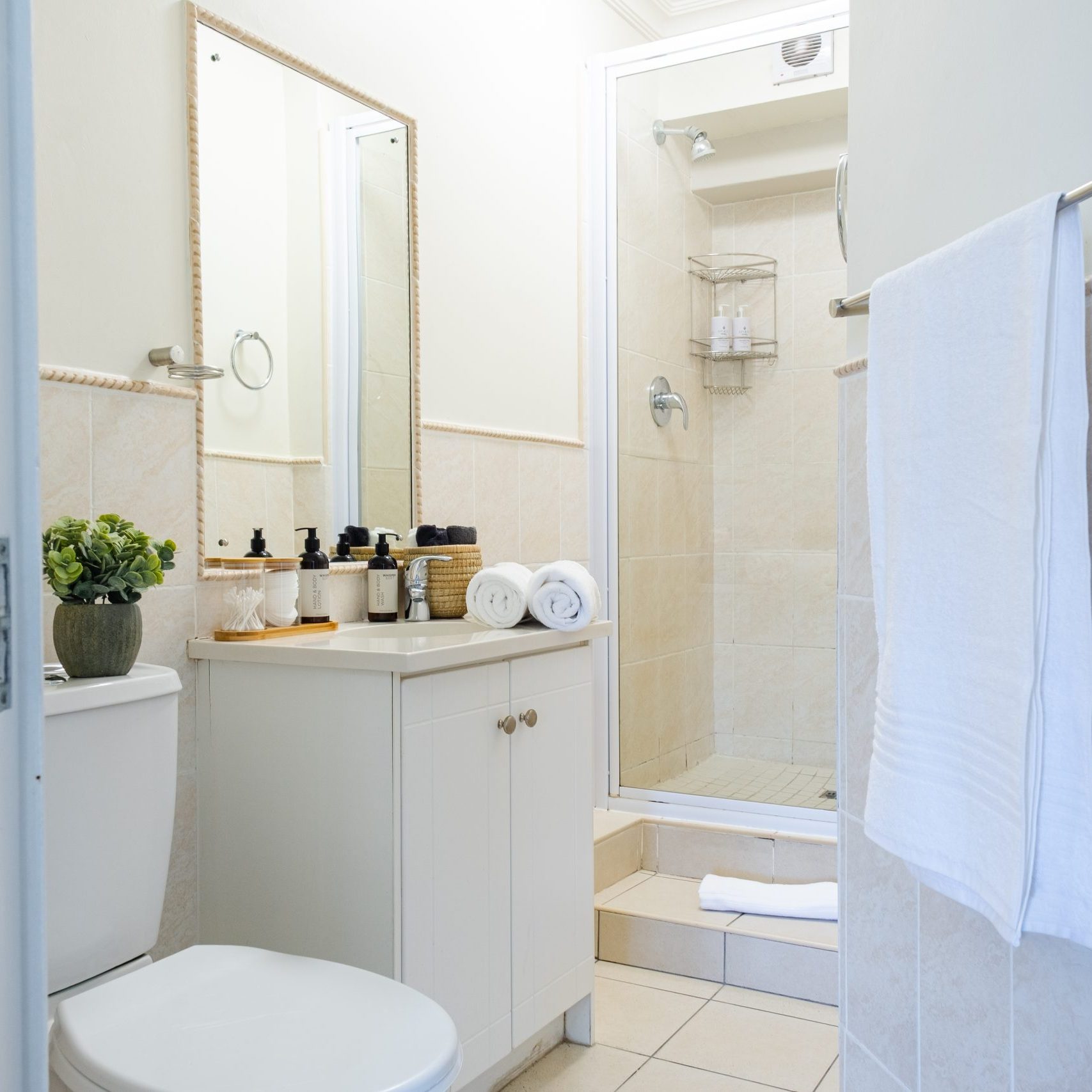 The main bedroom has an en-suite with Shower at Coastal Sandz Strand