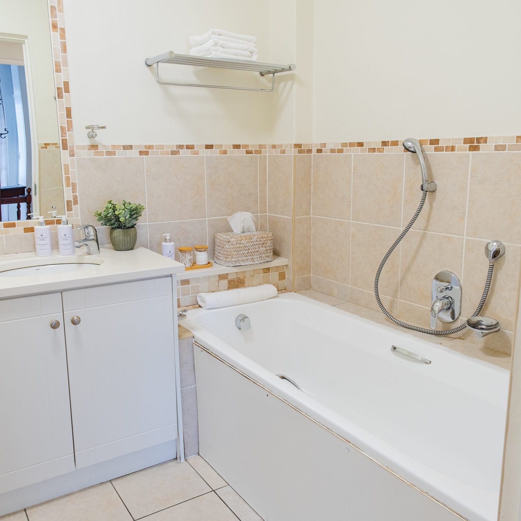 Full Bathroom with twin basins at Cpastal Sandz Strand